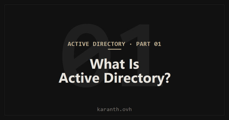 Active Directory — Part 1 — What is Active Directory?