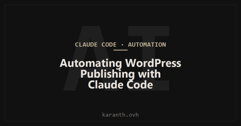 Automating WordPress Publishing with Claude Code