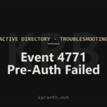 Event 4771 — Kerberos Pre-Authentication Failed