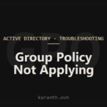 Group Policy Not Applying