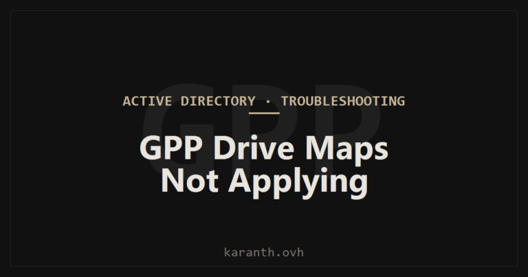 Group Policy Preferences Drive Maps Not Applying — Item-Level Targeting