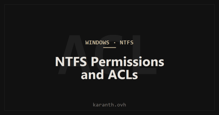 NTFS Permissions and ACLs