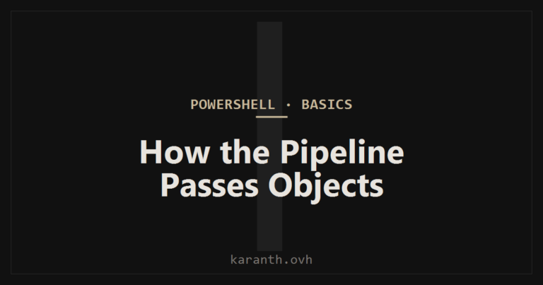How the PowerShell Pipeline Passes Objects