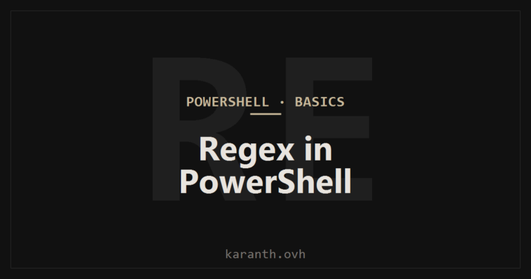 Regex in PowerShell