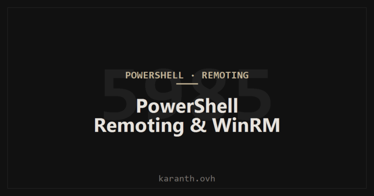 PowerShell Remoting and WinRM