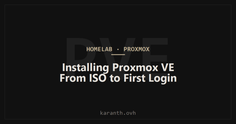 Installing Proxmox VE: From ISO to First Login