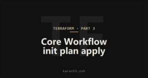 Terraform — Part 3 — The Core Workflow: init, plan, apply, destroy