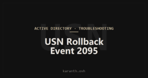 USN Rollback Detected — Event 2095