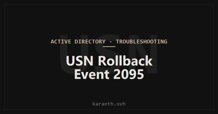 USN Rollback Detected — Event 2095