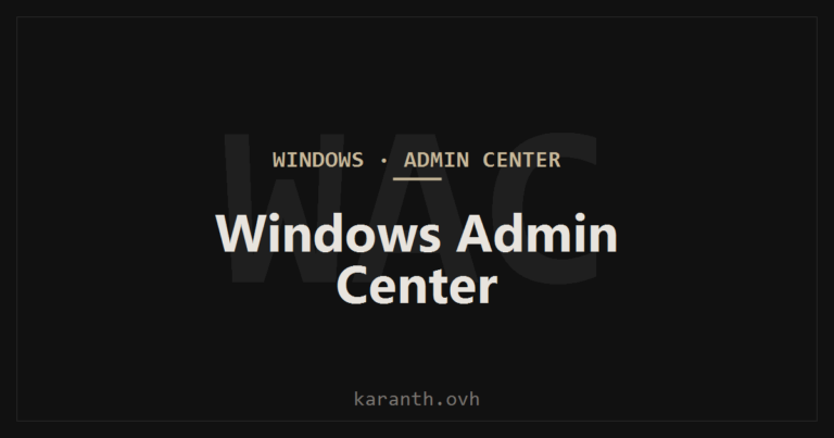 Windows Admin Center
