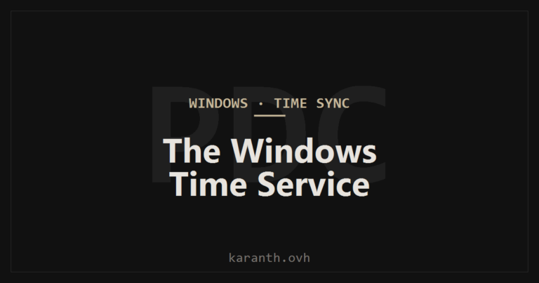 The Windows Time Service (W32Time)