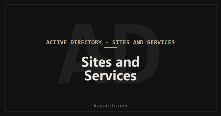 Active Directory Sites and Services