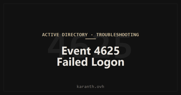 Event 4625 — An Account Failed to Log On