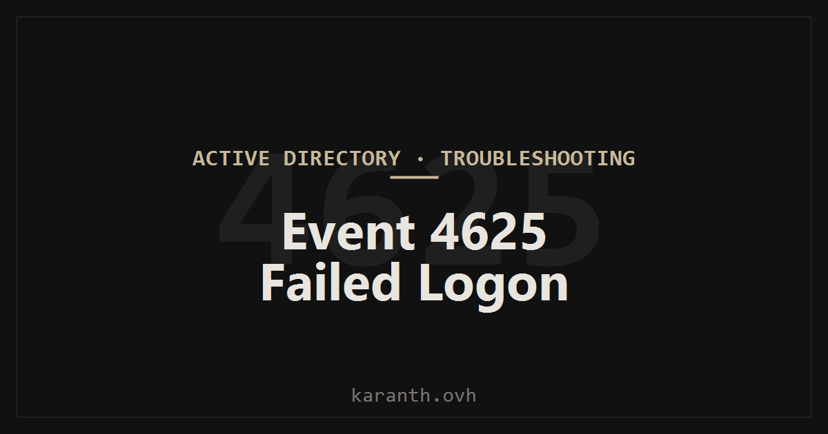 Event 4625 — An Account Failed to Log On