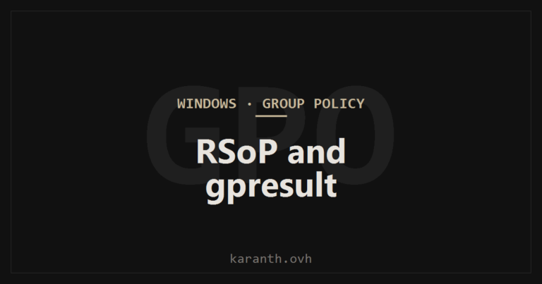 Resultant Set of Policy and gpresult