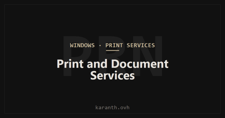 Print and Document Services