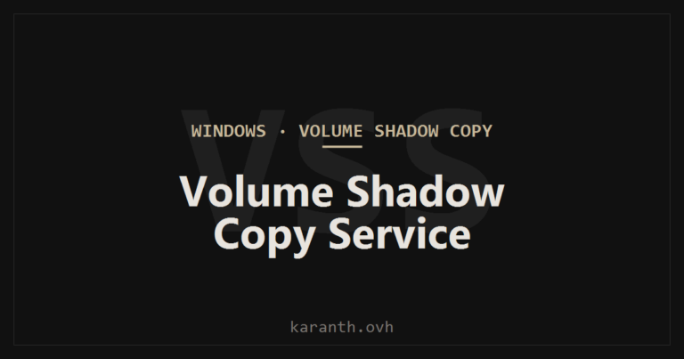 Volume Shadow Copy Service — How Shadow Copies Actually Work