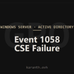 Troubleshooting Group Policy Event 1058
