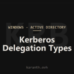 Kerberos Delegation Types