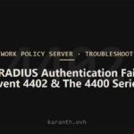 NPS RADIUS Authentication Failures: Resolving Event 4402 and the 4400 Series